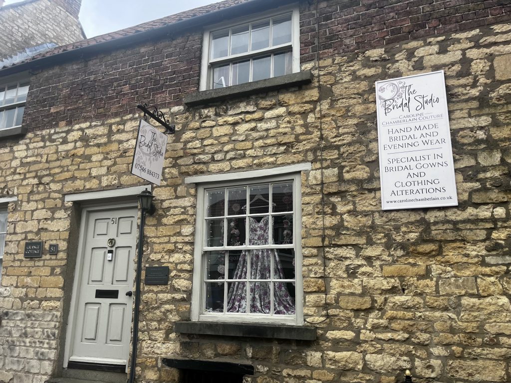 Caroline Chamberlain Bridal Studio Shop Front