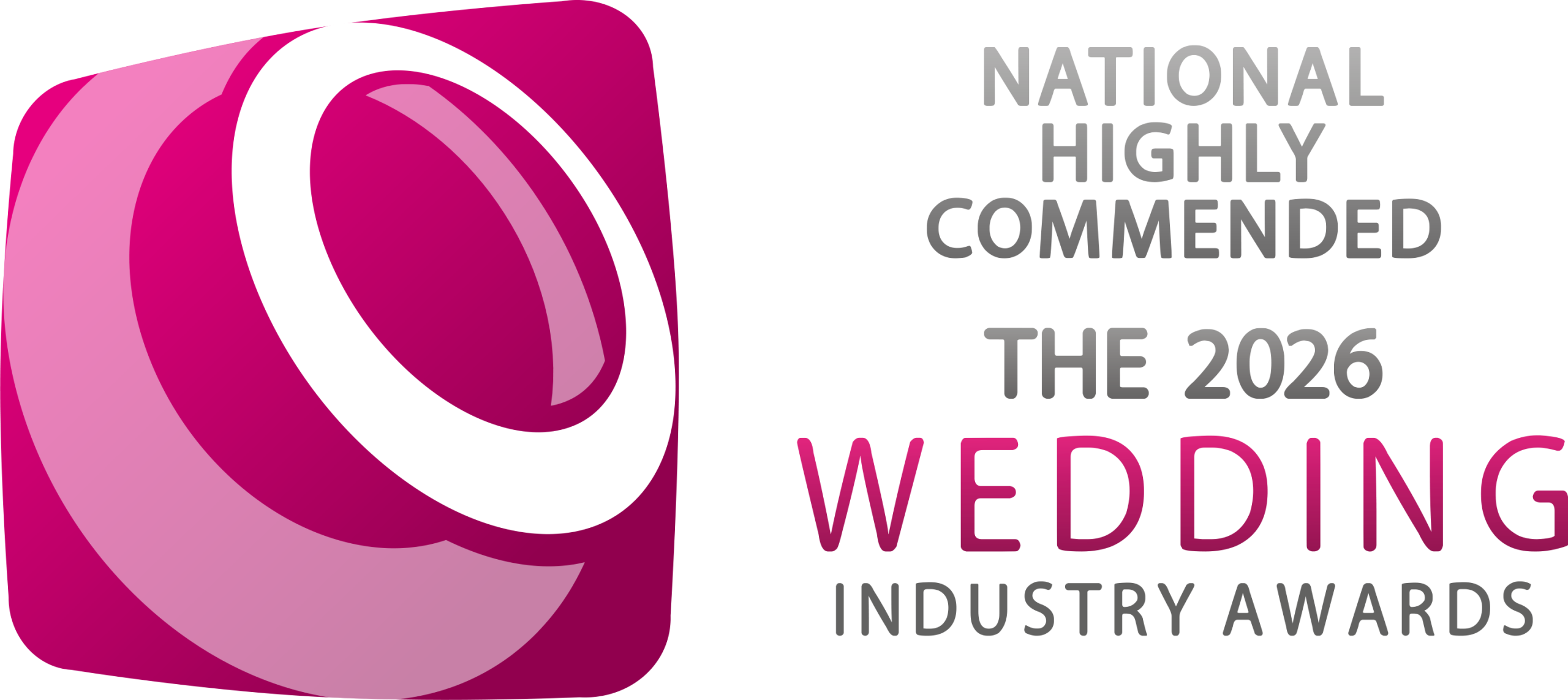 Highly commended award for 2026 wedding industry awards