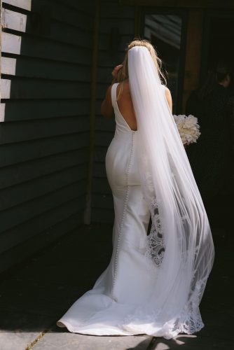 Rear Shot of Brides Dress