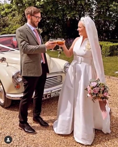 Bride and Groom Champagne Toast