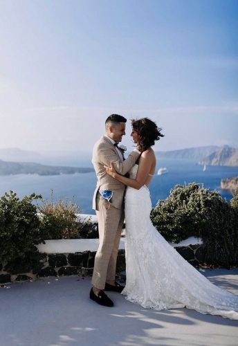Bride and Groom looking at each other